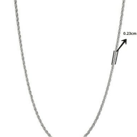 Silver Plated Fried Dough Twist Chain Necklace - Picture 5 of 7